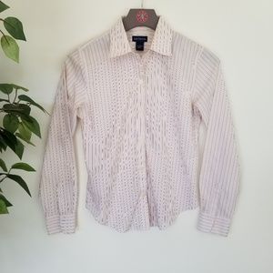 ⭐ 3/$20 Ann Taylor Pink Striped Button Dress Shirt